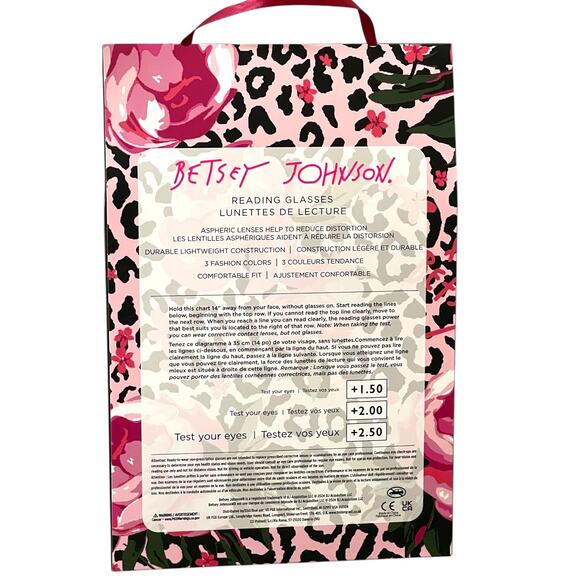 Betsey Johnson +2.00 Reading Glasses Readers 3 Pack Set Cat Eye - Picture 3 of 11